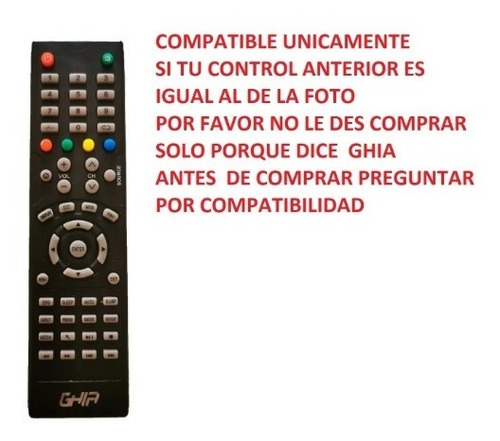 Control Ghia Directo Para Pantalla Smart Tv G49duhd5