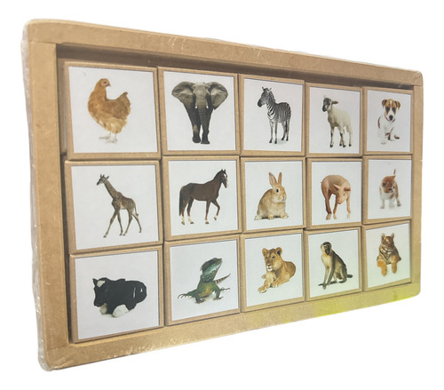 Juego De Coincidencias De Animales Madera - Maderactico