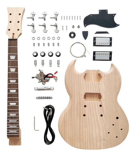 Kit Guitarra Electrica Diy Estilo Sg 6 Cuerda Para Diestro