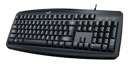 Imagen 2 de 5 de Kit de teclado y mouse Genius KM-200 Español de color negro