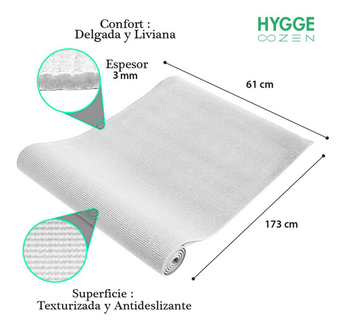 Imagen 2 de 10 de Paxk X12 Mat Yoga Pilates Antideslizante Pvc 3mm + Correa