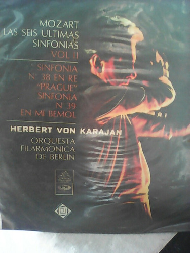 Disco Lp Mozart Sinfonías Vol 2/ Herbert Von Karajan & Orq. 