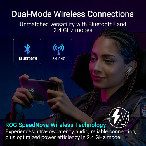 Auriculares Inalámbricos Para Juegos True Asus Rog Cetra Bla