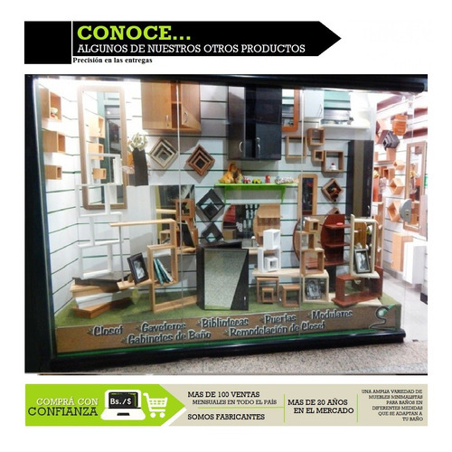Imagen 10 de 10 de Mueble Modular Aéreo En Melamina Para Baño Mod. Gcc-2