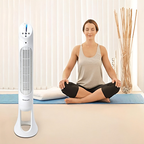 Ventilador de torre Honeywell HYF260e Quietset com controle remoto, Wh