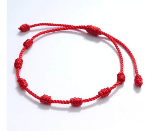 Pulsera Hilo Rojo 7 Nudos Protección Buena Suerte