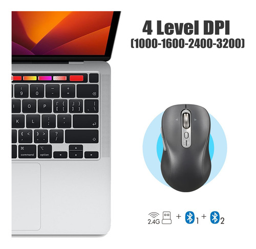 Ratón Inalámbrico Bluetooth L570, Ratón Portátil Recargab...