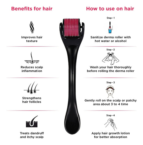 Dermaroller Facial Barba Regenera Colageno Rodillo
