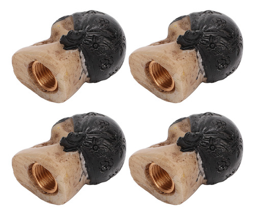 Tapones Negros Negros Para Válvulas De Neumáticos, Juego De