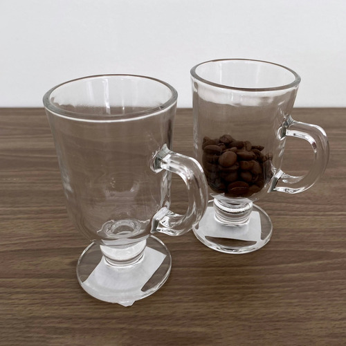 Caneca Taça Vidro Transparente Cantinho Do Café Irish Coffee