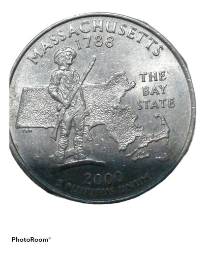 Coin/moneda Liberty Massachusetts 1788 Quarter Dollar 2000 