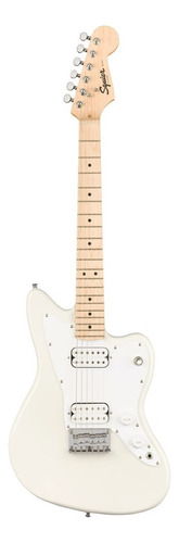 Guitarra Eléctrica Squier By Fender Mini Jazzmaster Hh Mini Jazzmaster De Álamo Olympic White Brillante Con Diapasón De Arce