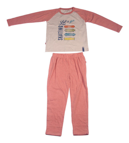 Pijama Niño Naranja Pillín
