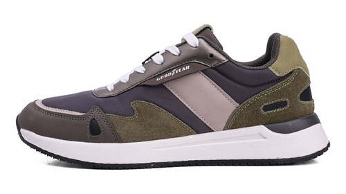 Tenis Deportivo Marca Goodyear Color Gris/verde Gy865-c