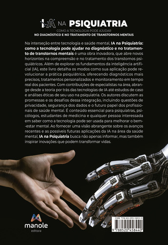 Ia Na Psiquiatria - 01ed/24: Como A Tecnologia Pode Ajudar No Diagnóstico E No Tratamento De Transtornos Mentais, De Brunoni, Andre Russowsky., Vol. 1. Editorial Manole Saude, Capa Mole Em Português