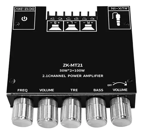 Placa Amplificadora Estéreo Bluetooth 2.1 100w Rms Zk-mt21