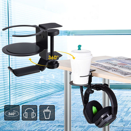 Soporte Para Auriculares Portavasos Debajo Del Escritorio