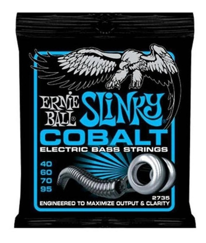 Juego Ernie Ball Bass 4c Cobalt Extra Slinky 40