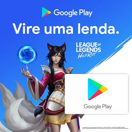 Cartão Google Play, $50 Reais, Pré-pago : : Games e