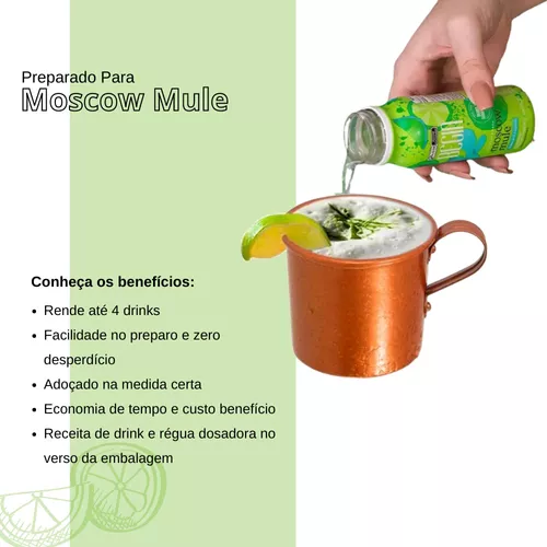 Kit Moscow Mule Caneca Espuma De Gengibre E Preparado Begin