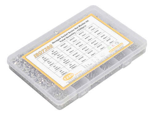 Hardware Fasteners, 120 Piezas, Enchufe Hexagonal De Acero I