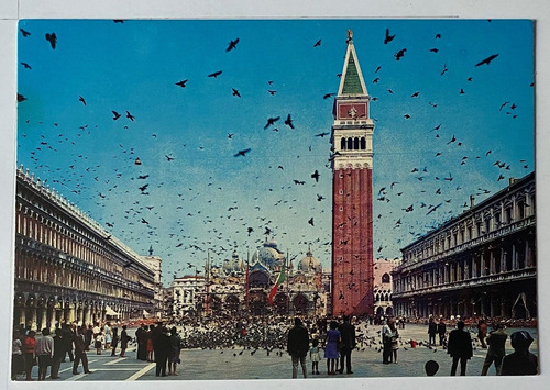 Antigua Postal, Plaza De San Marcos, Venecia, Italia, P0199