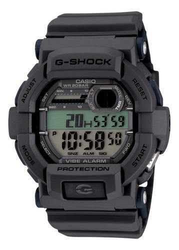 Gd350 Reloj Deportivo Hombre Casio G Shock Métricas. Correa Gris Bisel Gris Fondo Gris