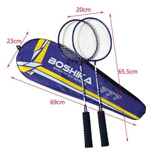 Juego De Raquetas De Bádminton Premium: Equipo Púrpura