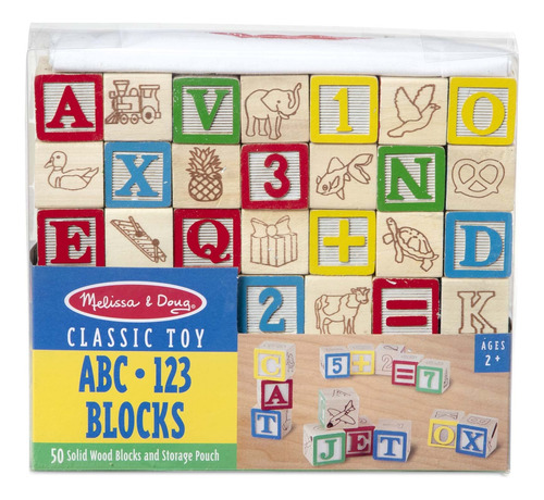 Melissa & Doug Deluxe Abc/123 - Juego De Bloques De 1 Pulga.