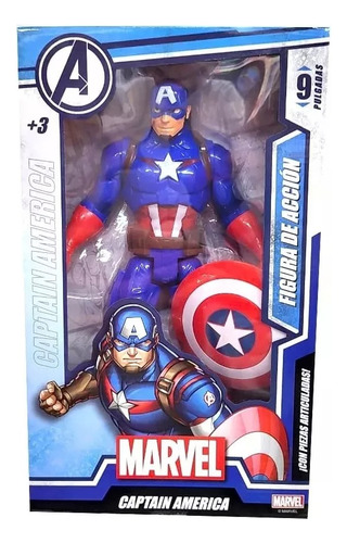 Muñeco Capitan America Articulado 23cm Marvel 54499