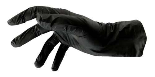 Luvas descartáveis Vabene Viniflex cor preto tamanho GG de elastômero termoplástico x 100 unidades
