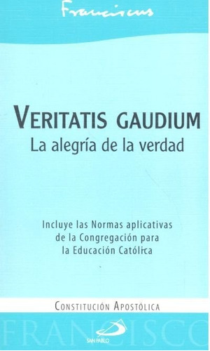 Veritatis Gaudium, De Francisco, Papa. San Pablo, Editorial, Tapa Blanda En Español