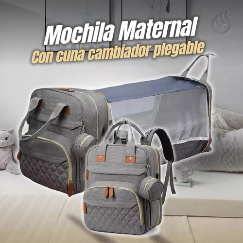 Mochila Maternal Multifuncional Cambiador Y Muchos Bolsillos