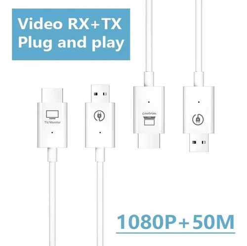 Transmissor E Receptor De Vídeo Hdmi Sem Fio De 50m E Adapta
