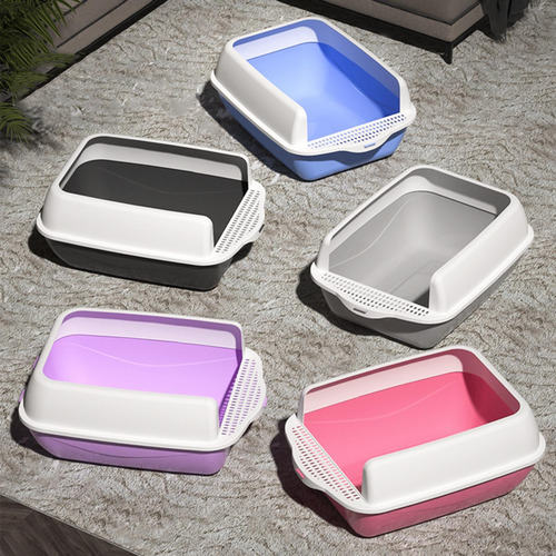 Bandeja De Arena Para Gatos Suministros De Tocador Para Gris
