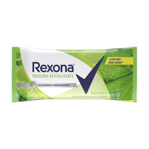 Rexona Jabon En Barra Bamboo 3x125gr