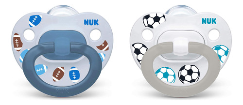 Nuk Sports Orthodontic Pacifiers, Boy, 18-36 Months, 2 Coun.