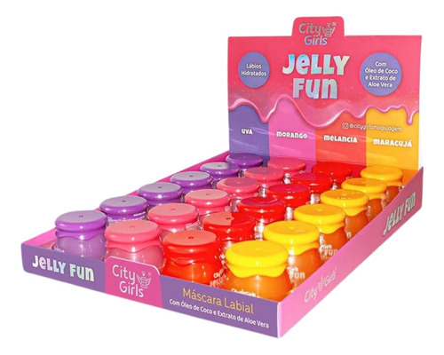 Kit Jelly Fun Mascara Labial City Girls C/4 Unidades - Cg331