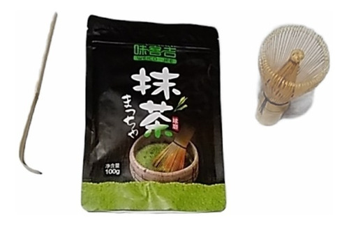 Pack Té Matcha Weico Jee + Revolvedor + Cuchara Bambú