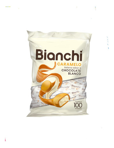 Bianchi Caramelo Masticable De Leche Relleno De Choco Blanco