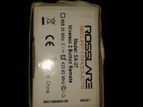 Lector De Proximidad Rosslare Ay-l23 Y Control Sa-27