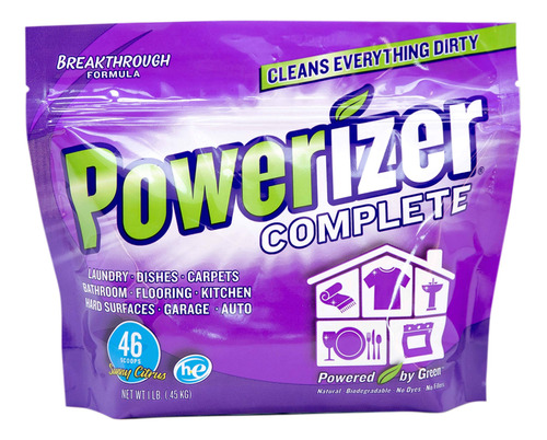 Powerizer Detergente De Polvo Completo Para Ropa Y Limpiador