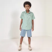 Comprar Short Linho Infantil Meninos Liso Mauricinho Bermuda Verao