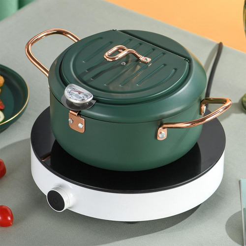 Olla Para Freír Profunda Con Sartén Multiusos Para Verde