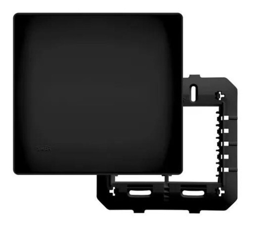 Placa Cega Espelho C/suporte 4x4 Black Preto Fosco - Fame