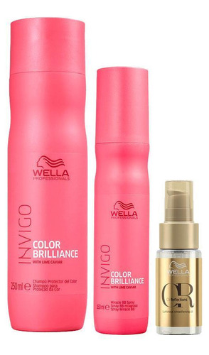 Kit Wella Pro Invigo Color Brilliance - Sh E Leave-in E Óleo