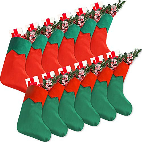 Mini Calcetines De Navidad De 7 Pulgadas Rojo Y Verde, ...