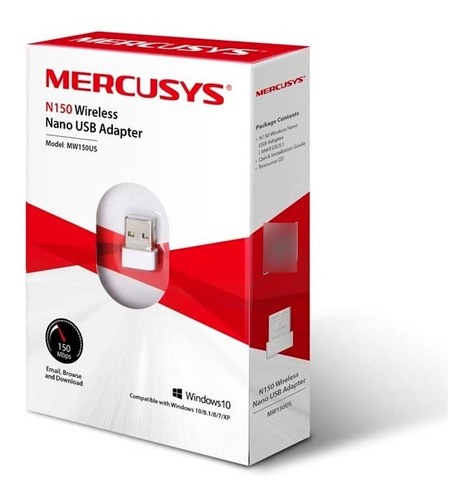 Imagen 4 de 8 de Adaptador De Red Wifi Usb Nano 150mbps Mw150us Mercusys