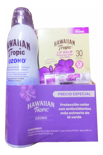 Bloqueador Solar Hawaiian Tropic  Fps50+regalo