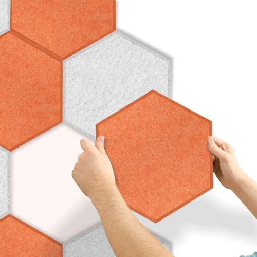 Paquete De 6 Paneles Acústicos Hexagonales Insonorizados, Ac